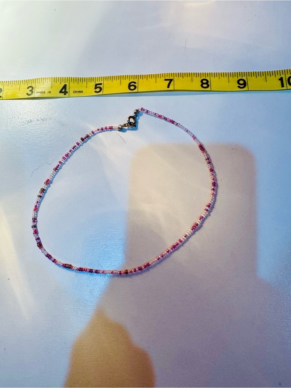Handmade Delicate Pink Seed Bead necklace